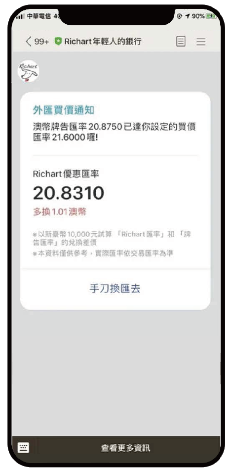 Intumit_byfunction_訂閱匯率到價通知